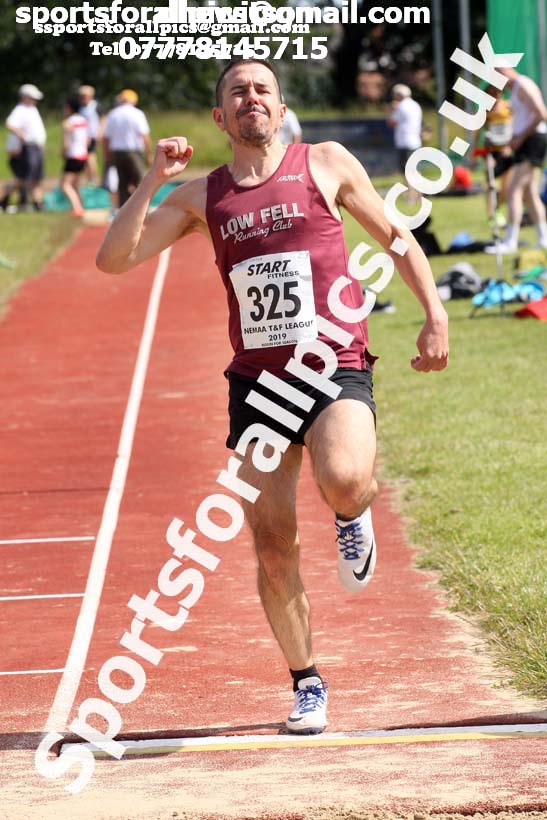 Mens long jump, 2019 NEMA Track and Field Champs, Monkton. Photo:  David T. Hewitson/Sports for All Pics